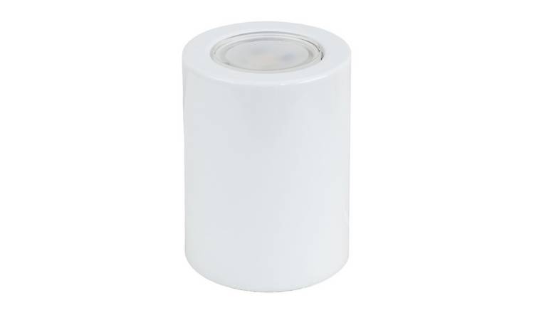 Happy Homewares Cylindrical White LED with Minimalist Floor Lamp - 9cm