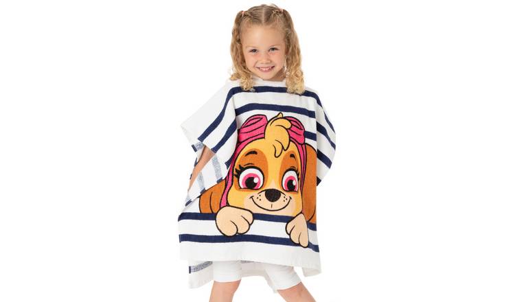 Paw Patrol Kids Girls Poncho Towel - Multicoloured