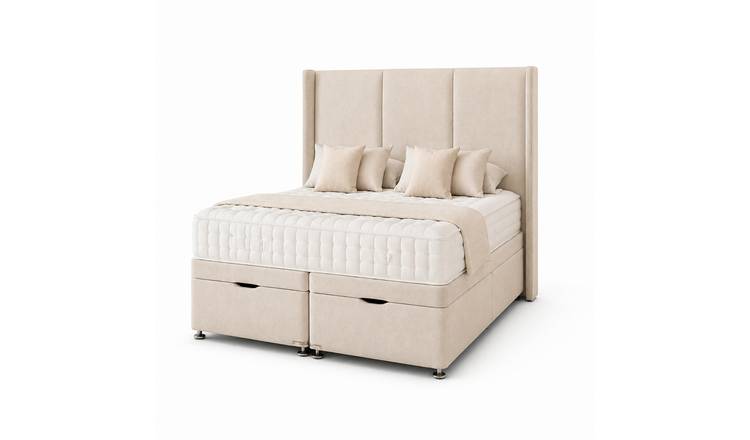 Comfy Deluxe Zane  6ft Super King  Ottoman End Lift  Bed Set - Naples Cream