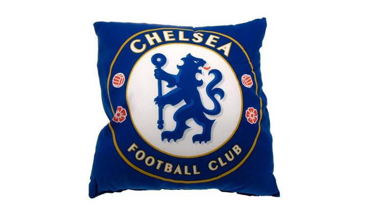 Chelsea FC Official Football Crest Cushion - Blue & White