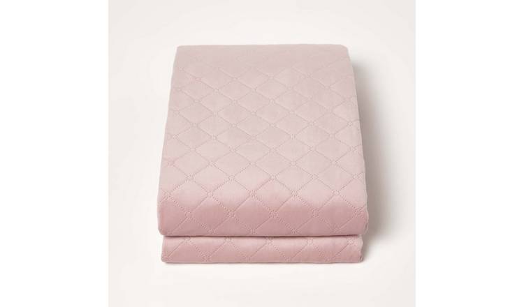 Homescapes Diamond Quilted Throw - 150 x 200 cm - Pink