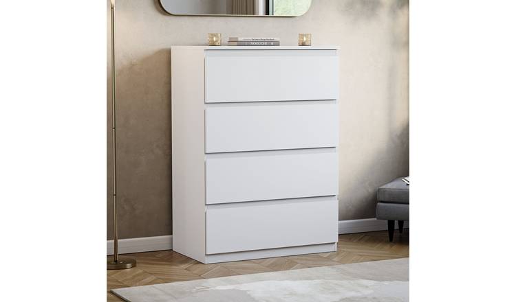Vida Designs Denver 4 Drawer Chest - White