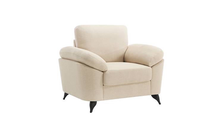 Furniture Online Malmo Modern Scandi Style Fabric Living Room Chair - Beige