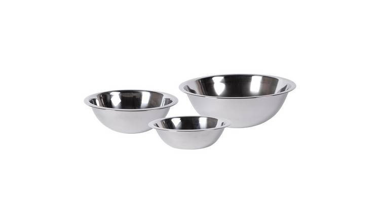 Argon Tableware 3pc Stainless Steel Mixing Bowl Set