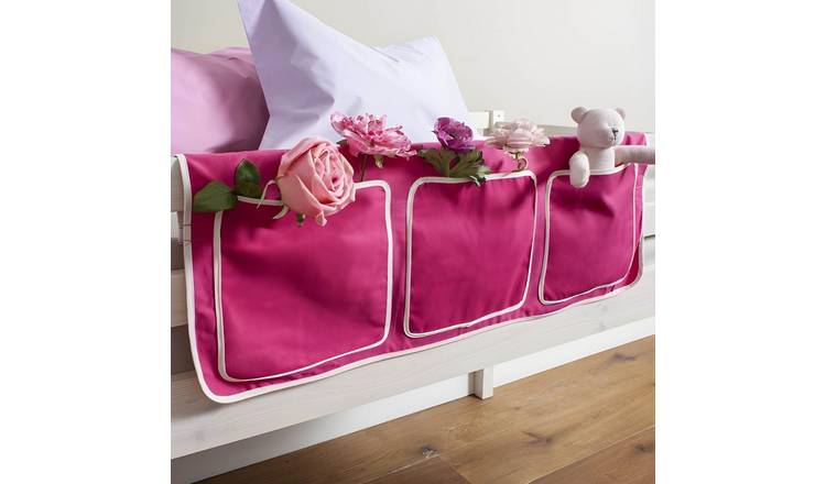 Noa & Nani Kids Bed Tidy Pocket Organiser in Pretty Pink Design