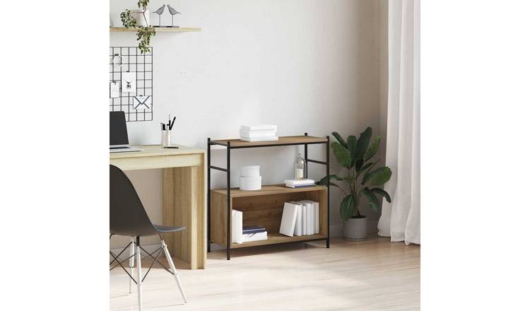 Walplus 1 Shelf Metal Bookshelf - Oak - 80 x 30 x 78.5 cm