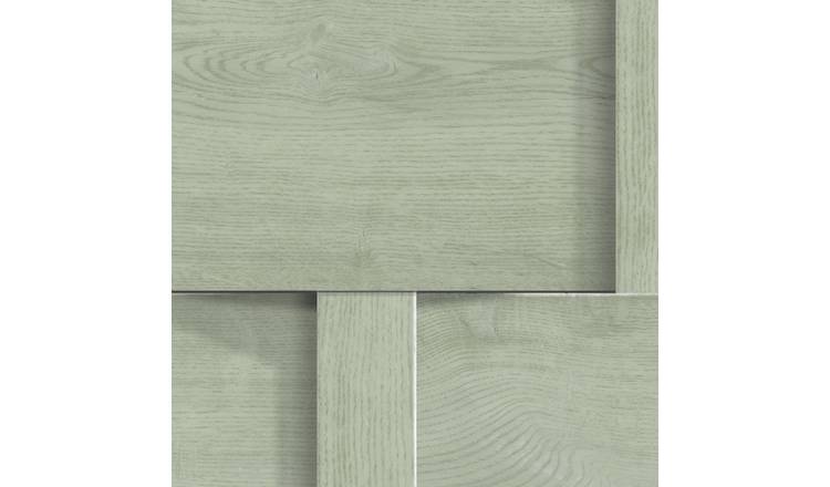 World Of Wallpaper Harrow Wood Panel Wallpaper - Sage Green