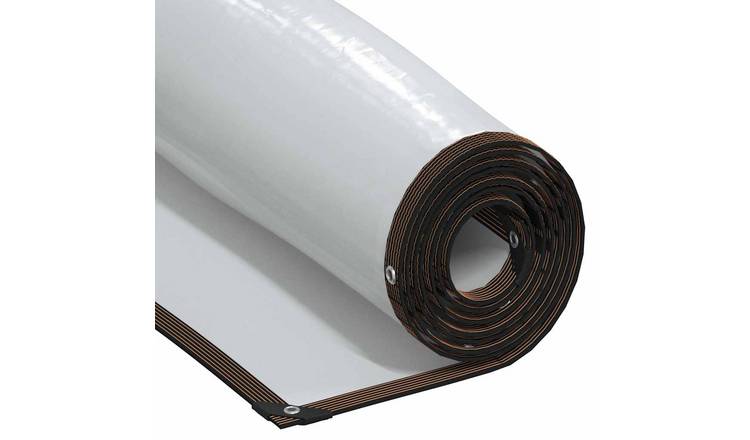 Walplus Bordered Plant Cover with Eyelets - Transparent and Black - 200 x 800 cm