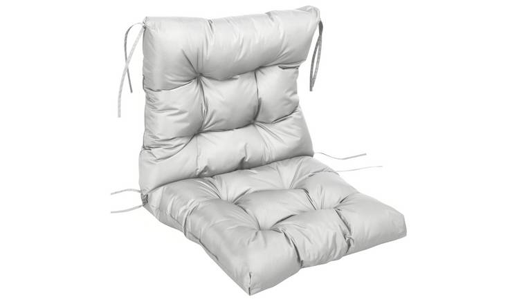 Outsunny Comfortable Outdoor Chair Cushions with Backrest - Light Grey