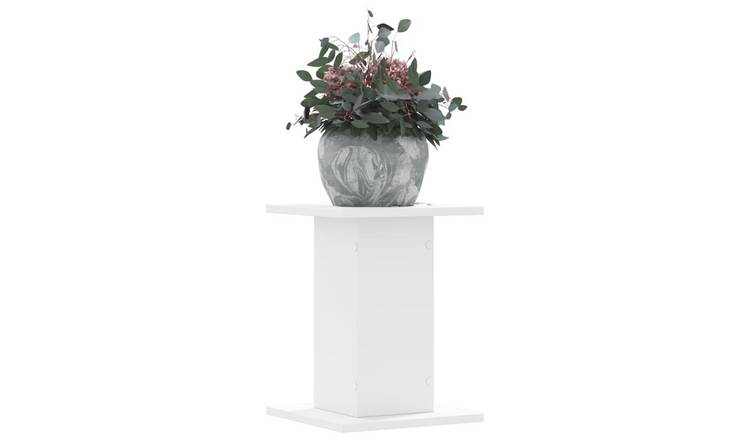 Walplus Pack of 2 Engineered Wood Plant Stand - White - 30x30x40 cm