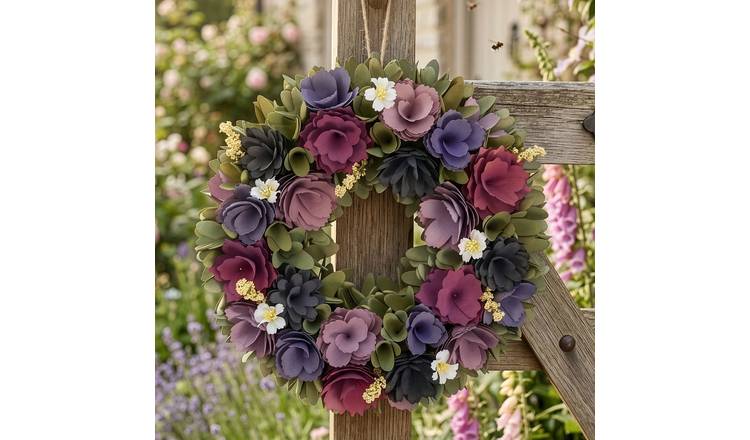Dibor Lilac Woodchip Wreath - 30cm