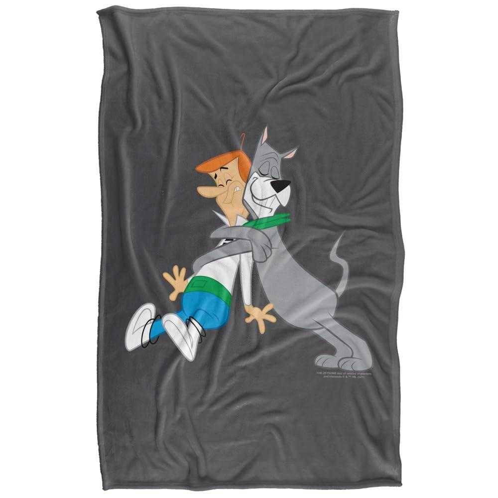 The Jetsons Astro Hugging George Grey Blanket - 152cm x 127cm - Image 1