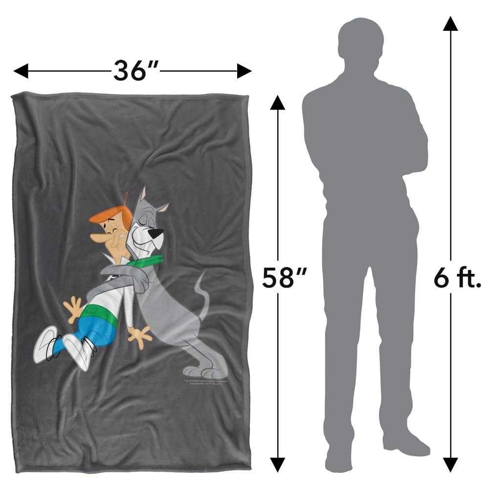 The Jetsons Astro Hugging George Grey Blanket - 152cm x 127cm - Image 4
