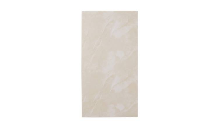 Living and Home 10 Pcs Peel and Stick Marble Wall Stickers - Beige
