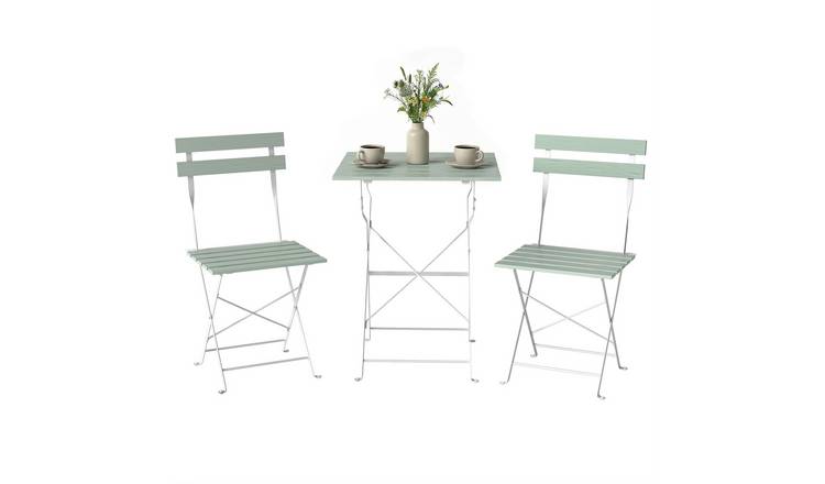 Outsunny 2 Seater Wooden Foldable Garden Bistro Set - Green