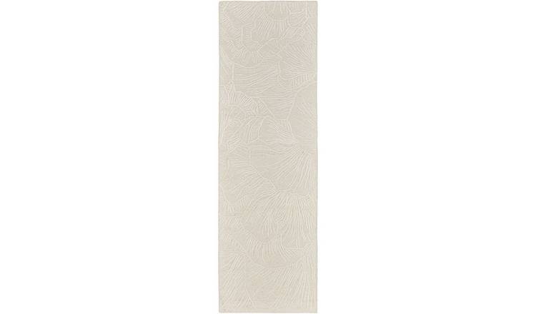 Mega Flooring Cream Modern Abstract Rayon Area Rug-70X230cm