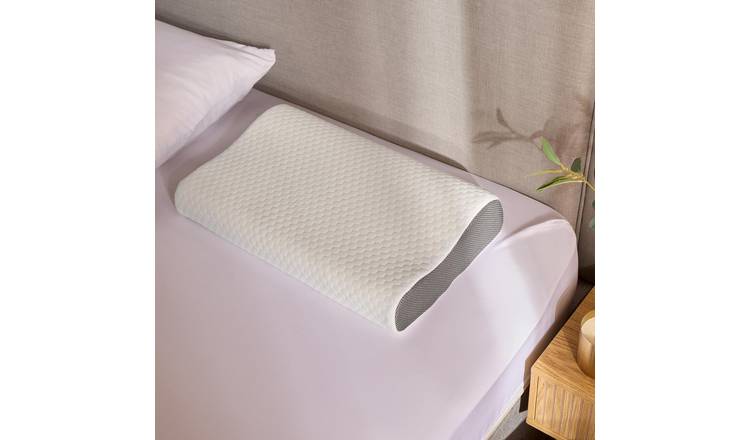 OHS 1 Pack Contour Orthopaedic Memory Foam Pillow - White