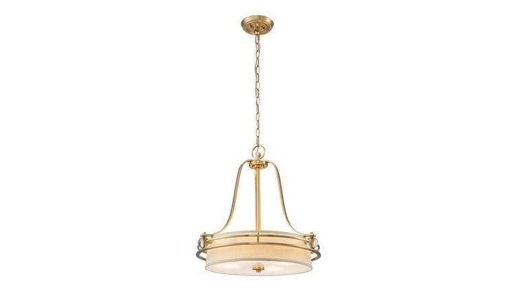 Elstead Quoizel 4 Arm Pendant Light - Brushed Brass
