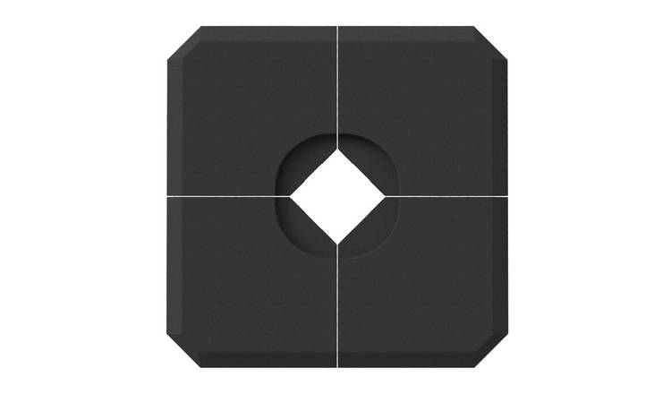 Outsunny Set of 4 HDPE Parasol Base Weights – Black