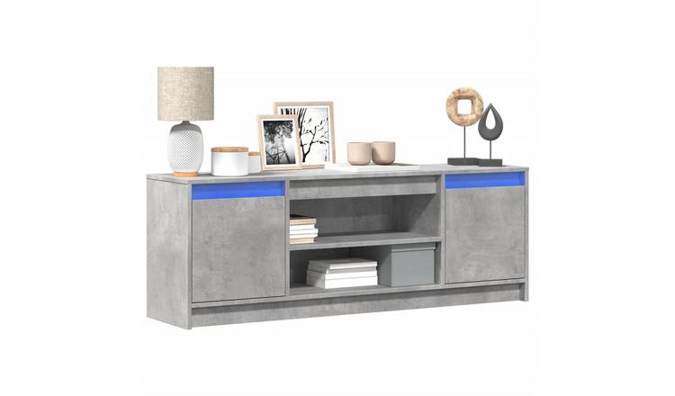Walplus LED Engineered Wood TV Cabinet - Stone Grey - 139.5 x 34 x 50 cm