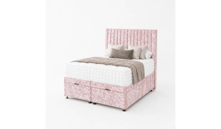 Comfy Deluxe Eva 3ft Single End Lift Ottoman Bed Set - Pink