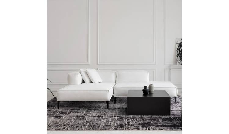 Mega Flooring Black Modern Abstract Rug - 80 x 150cm