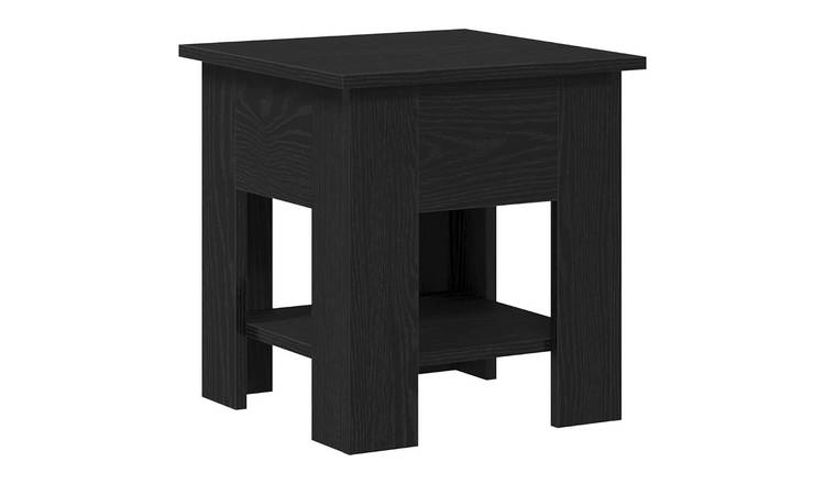 Walplus Engineered Wood Coffee Table - Dark Oak - 40 x 40 x 42 cm