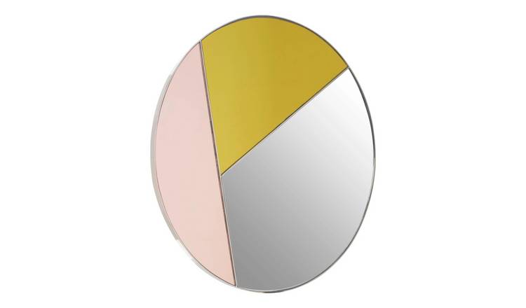 Orsina Arbus Round Coloured Wall Mirror – Assorted