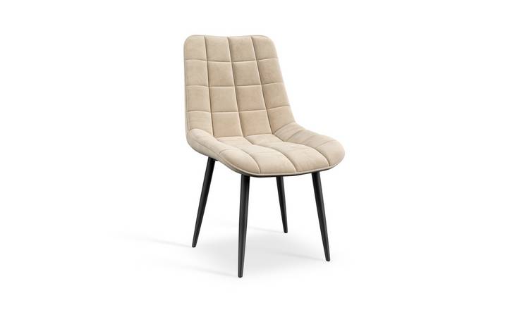 Furniture Online Nova Set 4 Velvet Dining Chair – Beige