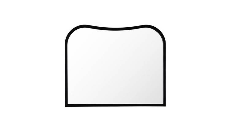 HomeGardenDirect Garda Irregular Framed Wall Mirror 80 x 65cm - Black