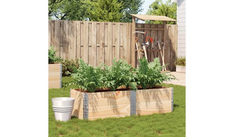 Walplus Wood Garden Planter - 150 x 50 x 41 cm