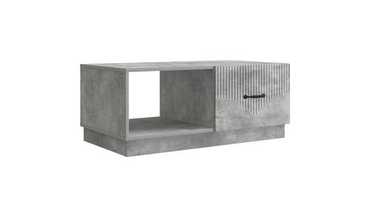 Walplus Engineered Wood Coffee Table - Concrete grey - 90 x 50 x 37 cm