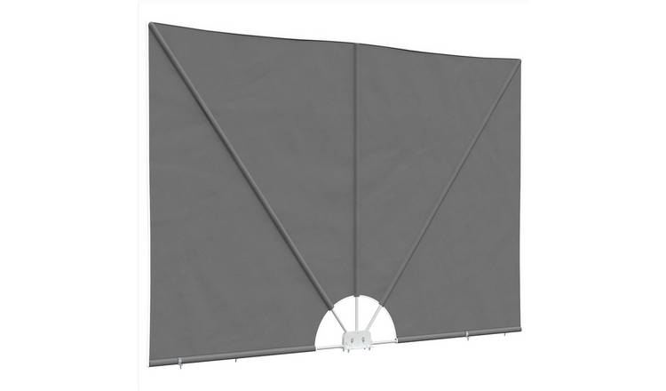 Walplus Rectangular Polyester Balcony Screen - Light Grey - 240 x 160 cm