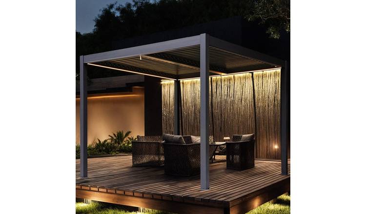 Furniture Maxi Berlin Aluminium Pergola 3 x 6m - Grey