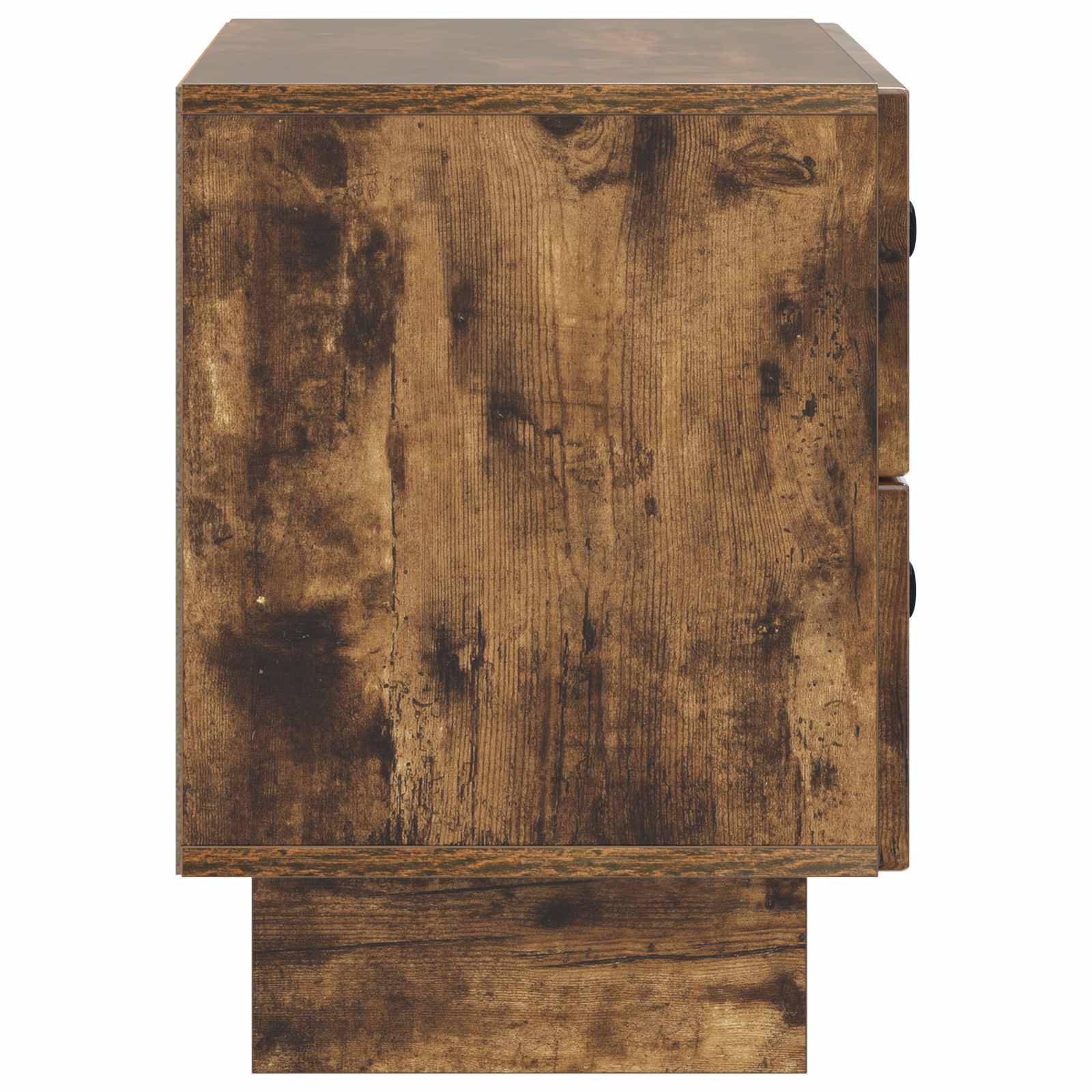Walplus Engineered Wood Bedside Cabinet - Smoked Oak - 62 x 34.5 x 47.5 cm - Image 6