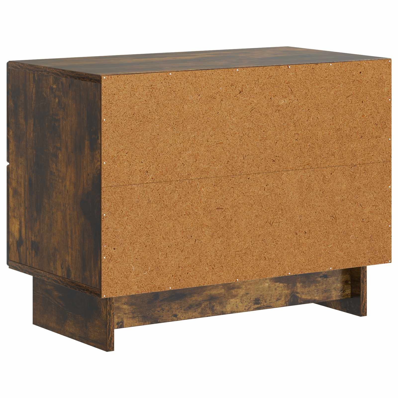 Walplus Engineered Wood Bedside Cabinet - Smoked Oak - 62 x 34.5 x 47.5 cm - Image 7