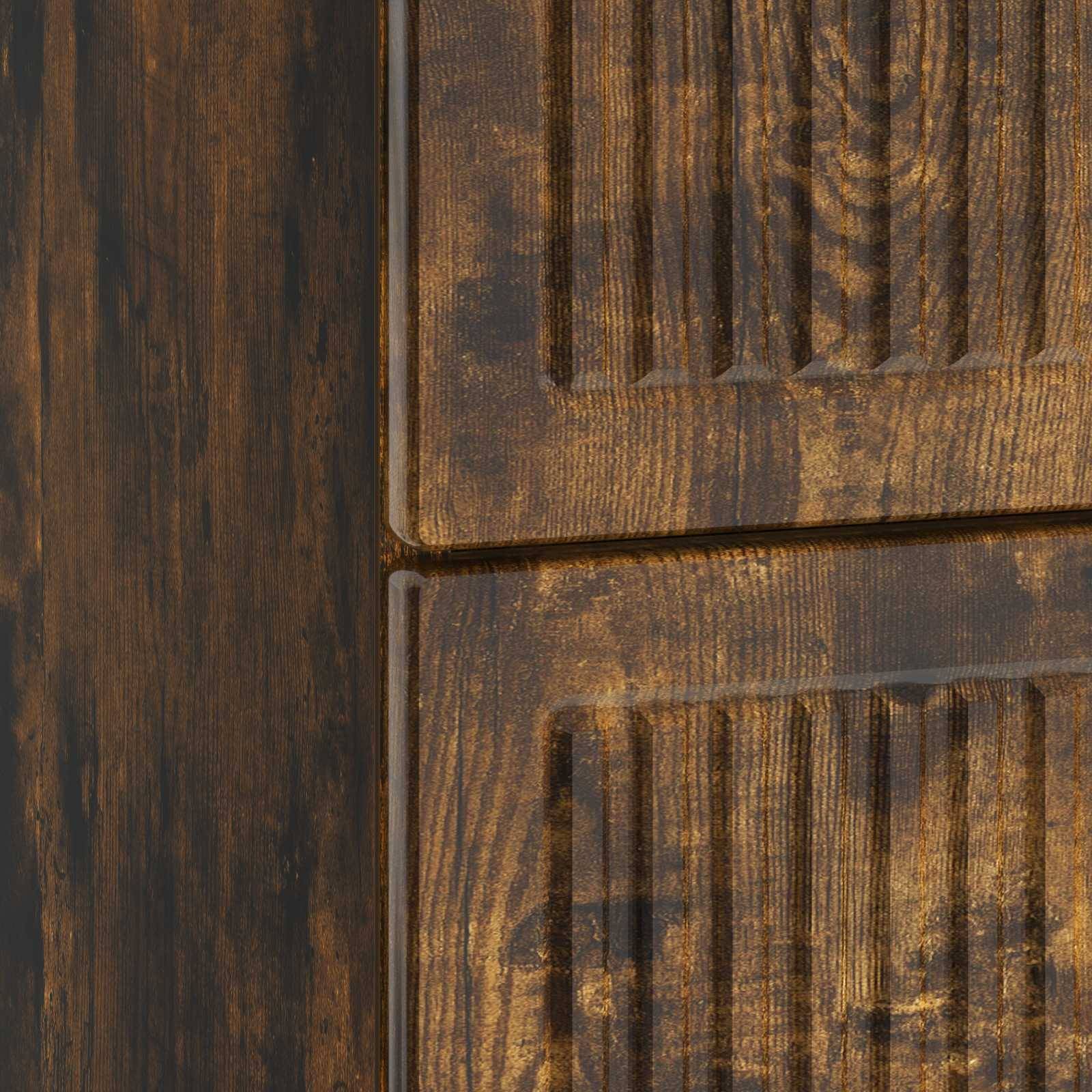 Walplus Engineered Wood Bedside Cabinet - Smoked Oak - 62 x 34.5 x 47.5 cm - Image 8