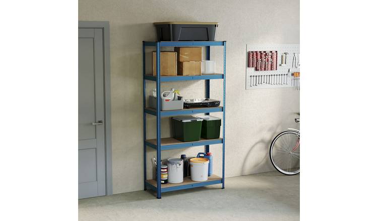 Home Vida 5 Tier Garage Shelf Large Single Bay -  Blue