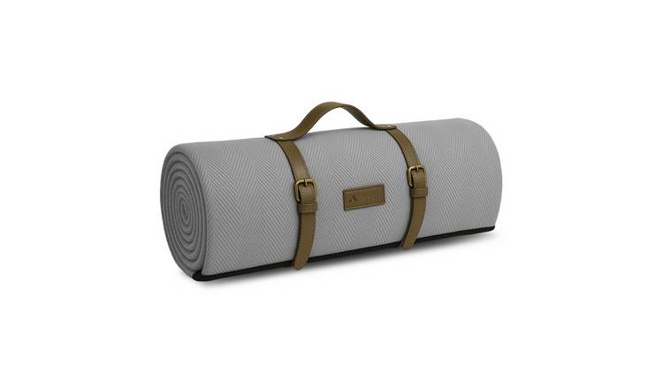 Voyager Herringbone Fleece Extra Large Picnic Blanket - Grey