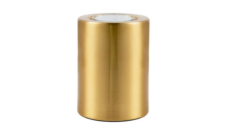 Happy Homewares Small and Brushed Gold LED Floor Lamp - 9cm