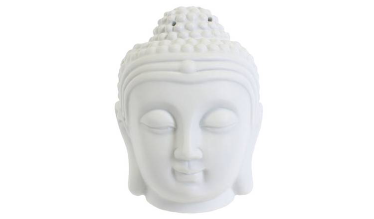 Something Different White Buddha Head Oil Burner - White