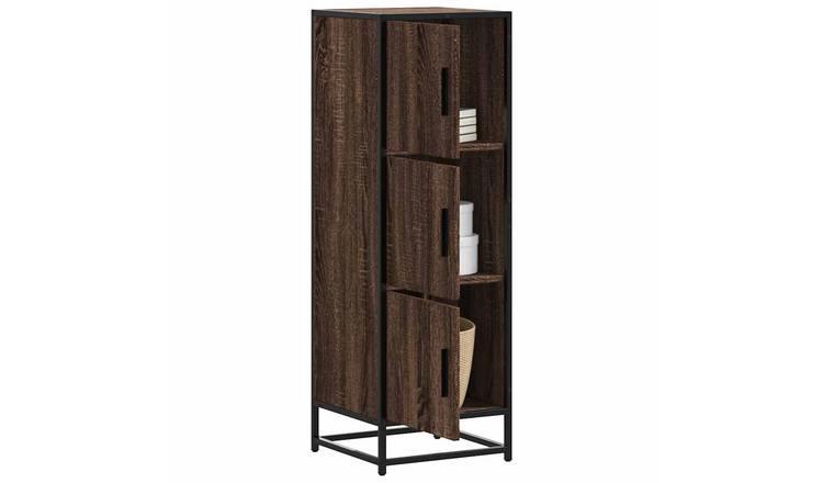 Walplus Engineered Wood Highboard - Chestnut - 35.5 x 35 x 106.5 cm