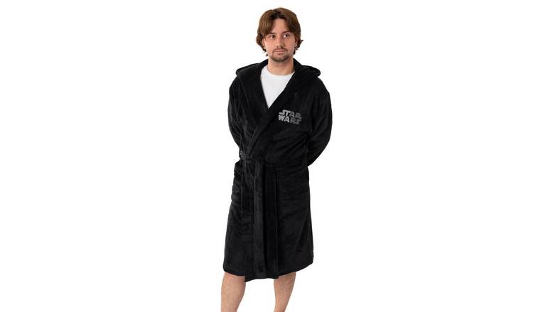Star Wars Darth Vader Adult Small Mens Hooded Bathrobe - Black
