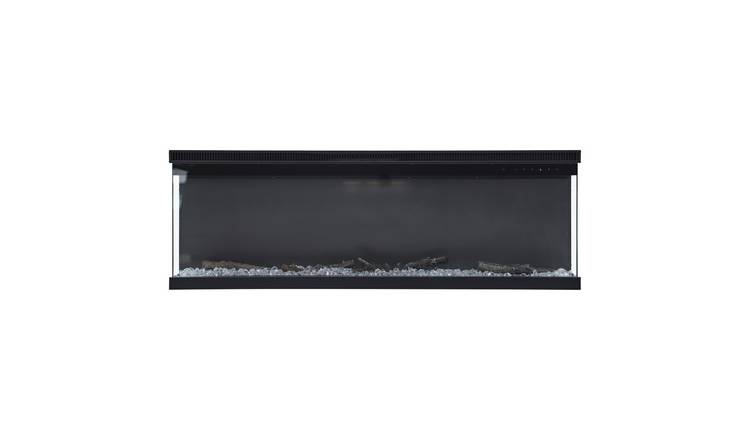 Living and Home 50 Inch Recessed Freestanding Electric Fireplace  - Black