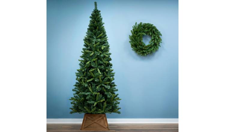 Christmas Tree World 8ft Slim Mixed Pine Christmas Tree