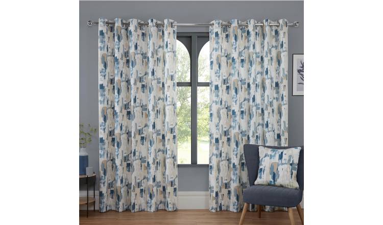 Sundour Bamford Eyelet Curtains - Cobalt - 117 x 137cm