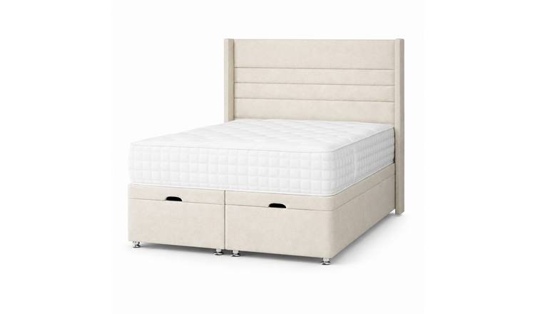 Comfy Deluxe Alpha  6ft Super King  Ottoman End Lift  Bed Set - Naples Cream