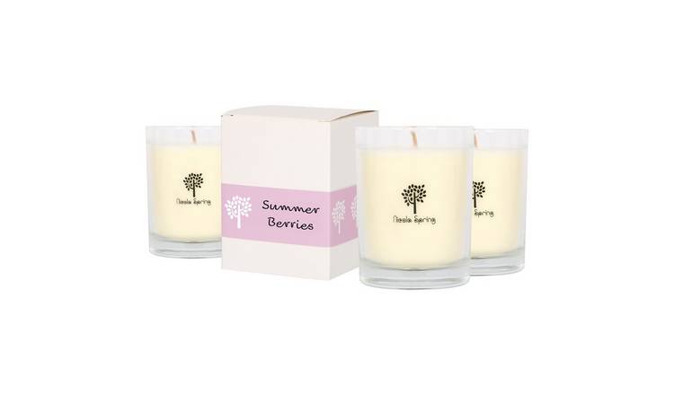 Nicola Spring 160ml Soy Wax Scented Candles Pack of 3 - Summer Berries