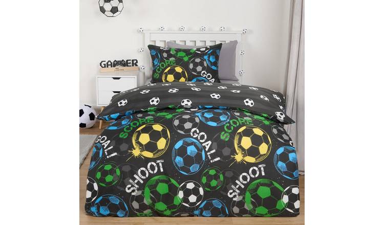 OHS Football Duvet Cover Bedding Set Reversible Kids Black - Single