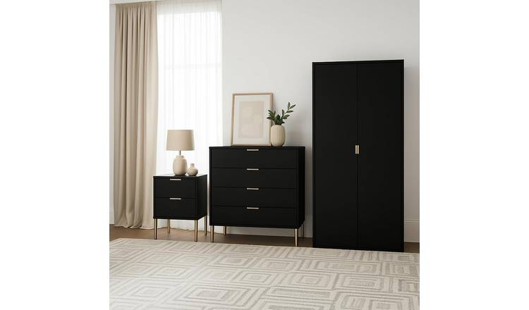 Home Treats 3 Piece Bedroom Furniture Set - Black